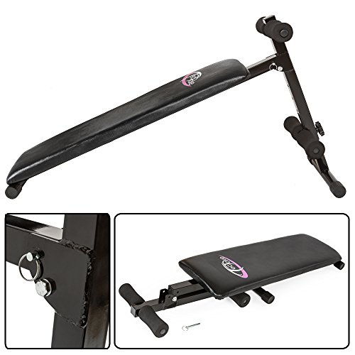 TecTake Sit-up Bank Bauchtrainer verstellbar inkl. gepolsterte Beinfixierung | 120 cm x 33 cm x 63 cm - 3