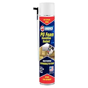 ABRO PUF-750 Multipurpose Expandable PU Foam Insulation Sealant Spray for Window, Tile, Door & AC Gaps (750ml)