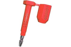JW PRODUCTS 50 x Bolt High Security Seals, Cargo and Container - Numbered Bolt Seals (Red, 50)