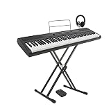 Piano de Escenario SDP-2 de Gear4music + Soporte y Cascos