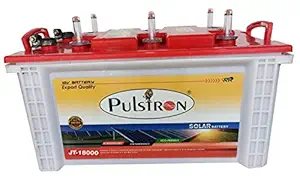 PULSTRON 180AH JT-18000 C-10 ECO Friendly Jumbo Inverter/Solar Panel Battery Factory Charged with Acid - (Quantity - 1, Length 60 cm * Width 30 cm * Height 30 cm, Multicolour)