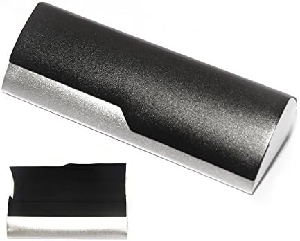 Polersun Women Aluminum Glasses Case Hard Slim Lightweight Men Spectacle Eyeglass Cases for Small to Medium Frame (Black)