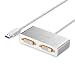 Produktbild UGREEN USB 3.0 auf DVI HDMI VGA Display Video Adapter für Mac OS 10.11,Windows 10/XP/Vista/7/8/8.1,Externe Monitor Grafikkarte mit DisplayLink DL-3900 Chipsatz unterstützt für 2048x1152 und gleichzeitig 2 Externe Display,Silbernfarben Aluminium Gehäuse
