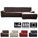 Produktbild CAVADORE Schlafsofa Corianne mit Longchair rechts / Ledercouch in modernem Design / Inkl. beidseitiger Armteilverstellung / 282 x 80 x 162 / Echtleder dunkelbraun