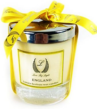Love thy Light Scented Candles, Pink Champagne & Pomelo Scent , Soy candle with wooden wick in a glass 150g - Gift candles