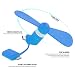 Produktbild Fone-Case (Blue)Wiko U Feel Go USB-Ventilator 2-In-1 Mini-Micro-USB-beweglicher Telefon-Lüfter für Kühlung Android und Apple-Geräte