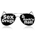 Produktbild Partybrillen und Promotionbrillen Fasching Spassbrille Karneval Funbrille - Sex Drugs & Rock ´n´Roll (PILOT)