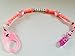 Personalised 2 In1 Dummy Clip MAM baby Girls Pink christening gift (Pink)