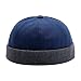 Produktbild Amphia - Männer Skullcap Hutkappe Casual Docker Sailor Mechanic Brimless Solid Color,Retro Hip Hop Persönlichkeitsstraße Vermieterhut kräuselnder Seemannhut(Dark Blue)