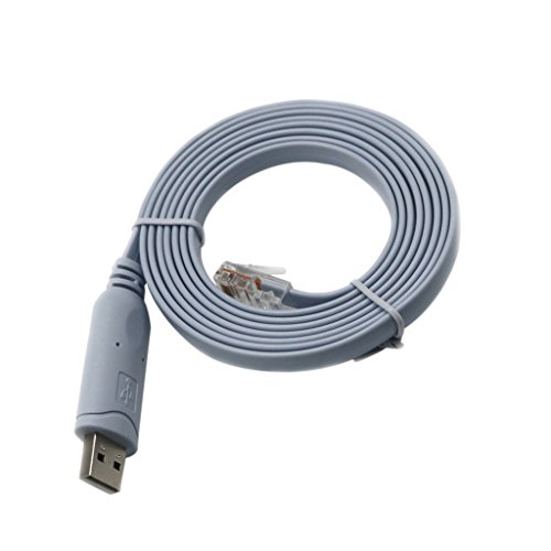 MagiDeal 1.8M USB – RJ45 Konsolenkabel Stecker auf Buchse für Cisco Router - 4