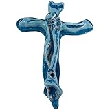 Keramik gekreuzigten und Made Hand Lackiert Signed ITALDESIGN FOGLIARO N ° A000002