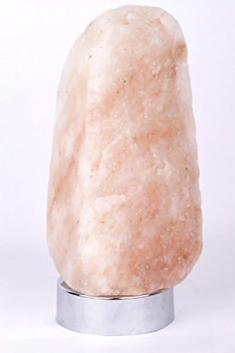Ruipu Crystal Natural Himalayan Salt Lamp 3-5Kg On Silver-plated Chassis with Dimmable Cord