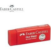 Faber-Castell &Ouml;ğrenci Silgisi B&uuml;y&uuml;k Kau&ccedil;uk Dikd&ouml;rtgen Kırmızı
