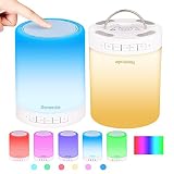 Bluetooth Lautsprecher-Lampe, Homecube LED Nachttischlampe mit Drahtlosen BT Lautsprecher Berührungsempfindliche Dimmable Tischlampe Nachtlicht mit TF-Karte, unterstützt AUX, Freisprechlautsprecher, Metallgriffe für Kinderzimmer, Party, Camping im Freien - 8