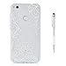 Produktbild Grandoin Huawei P8 Lite 2017 Hülle, 2 in 1 Ultra Dünne Schale Luxus Ultra Dünn Weich TPU Bumper Case Silikon Schutzhülle Handy Tasche für Huawei P8 Lite 2017 (weißer Lotus)