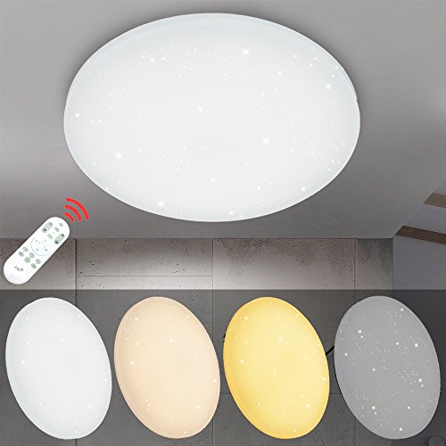 Preisvergleich Produktbild VINGO® 50W LED Deckenleuchte Dimmbar Sternenhimmel Rund Deckenlampe Wand-Deckenleuchte Badlampe Panel Lampe