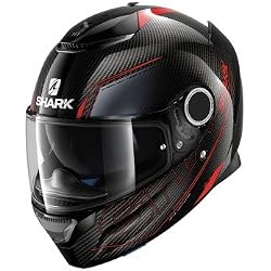 Shark Spartan, taglia M, casco modulare carbonio silicio, nero/rosso