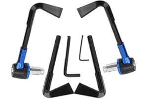 KIMISS Universal CNC Moto Handgrip Guard Palancas de Freno Proteger Guard Motocicleta Protector Manillar 22MM(Azul)