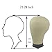 21"-24" Black Base Cork Canvas Block Head For Wig Making Drying Styling Coloring 24 Inch