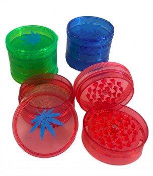 1 Stück Tabakmühle, Acrylgrinder, Gewürzmühle inkl. Feinsieb (Vorratsbox) 50mm, 5-teilig - PREISHIT