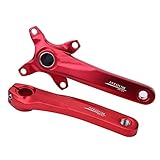1 Paio Guarnitura a Velocità Singola Manovella per Bicicletta Mountain Bici da Strada per Shimano Sram Sunrun ( Colore : Rosso )