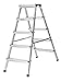 Produktbild Trittleiter aus Aluminium 2x5 Stufen - Klapptritt Steh- und Haushaltsleiter 150 kg Traglast TÜV