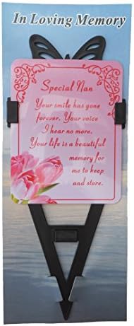 Nan Memorial Laminated Card With Butterfly Stake Holder And Special Message By Homestreet