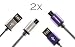 Produktbild Micro USB Kabel CABBRIX® [2-Pack] 2m Lang Nylon 2,4 A [ USB Schnellladekabel ] High Speed Sync und Ladekabel beidseitig verwendbarem USB A Stecker Android Smartphones für Samsung Galaxy S7 / S7 Edge / S6 / S5 Neo / S4 / S3, Note 5 / 4 / 3, HTC, LG, Sony, Nexus, Blackberry, Nokia, Motorola, Huawei, Kindle, XBOX, PS4 - Lila / Silber