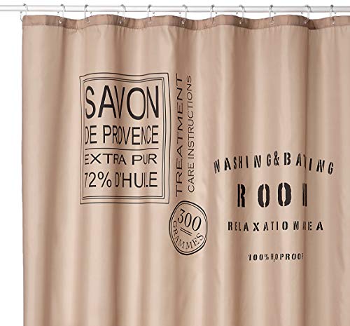Sealskin Savon de Provence Cortina de Ducha, Poliéster, Marrón, 180x200 cm