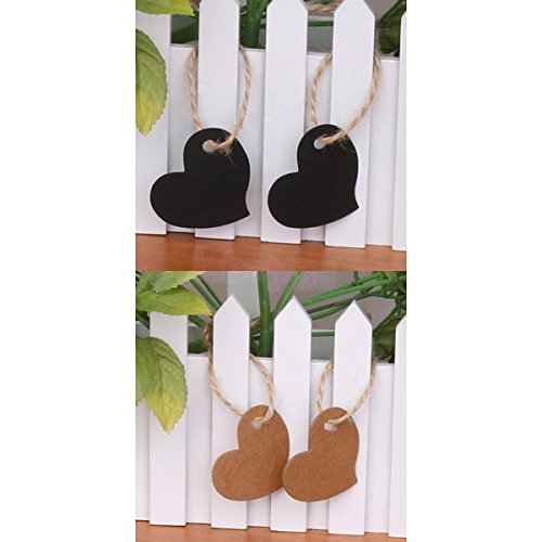 100 Papel De Etiquetas Boda De La Forma Del Coraz  n Etiqueta De Bombonera Hanging Marr  n Decoraci  n