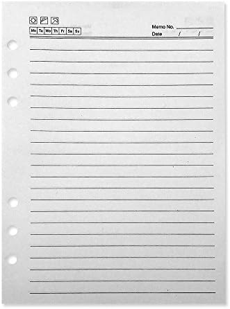 Bonniee Back to School Refillable Paper for Diary Notebook A5 Size(21 x 14cm) Filler Paper, 6-Hole Punched, Loose leaf Papers,120 sheets/Pack(Refills-120 sheets)