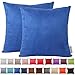 Produktbild Dongguandong Comoco® 2Pcs Solid Color leichte Faux Suede Series Kissenbezug Home Decor Sofa Dekokissen Covers in 21 Farben und 7 Größen (55x55cm, Royal Blue)