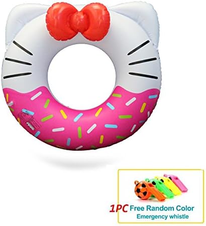 Yaaas2U Kids Baby Adults Girls Inflatable Pool Swim Ring Seat Women Float Boat Swimming Aid with Wheel Horn (Age 5-8 Years)