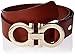 Produktbild Salvatore Ferragamo Double Gancini Adjustable Belt 679068 Rubino Calf Men's B... by Salvatore Ferragamo