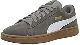 Abriebfeste Außensohle Puma Unisex-Erwachsene Smash v2 Sneaker, Grau (Charcoal Gray Team Gold White-Gum), 43 EU
