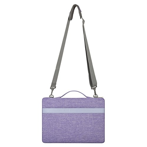 MOSISO Polyester Gewebe Beweglicher Multifunktions Laptop Hülsen Schulter Beutel mit Zurück Handy Strap für 13-13.3 Zoll MacBook Pro, MacBook Air, Notebook Computer, Lila - 6