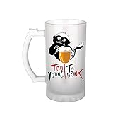 Ezellohub Beer Glass Frosted Printed Beer Mug, 500 ML, Gift for Brother Gift for Friedd/Birthday/New Year/Husband/Brothers/Best Friend/Boy Friend (Young Printed)