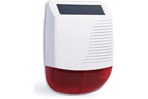 GENERICO Sirena di Allarme Solare da Esterno Wireless con Luce Lampeggiante LED funziona solo con sistema di allarme WiFi 4G, APP Tuya Smartlife pannello solare integrato e batteria tampone