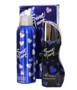 JBJ Exotic Unisex Sweet Heart Combo of Perfume and Deo, 100 and150ml (Blue, 81406554)
