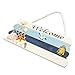 Produktbild Mittelmeer nautische Willkommensschild aus Holz mit Stern Fische Shell für Home Bar Shop Tür Plaque hängen Decor Craft