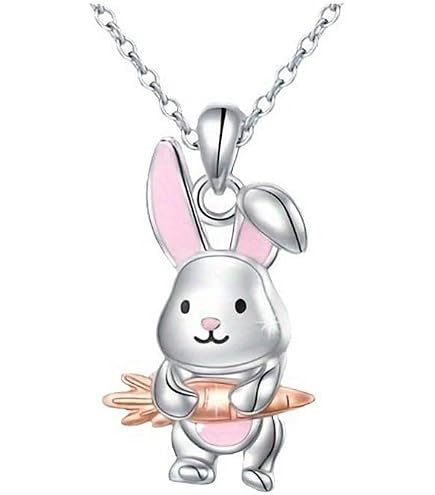 Pendentif Lapin En Argent Massif 925/1000 Pour Enfant - Bijouxia, Neuf Avec étiquettes