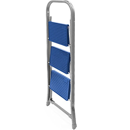 Leiter Trittleiter Stahl 3-stufig Stehleiter Haushaltsleiter Klappleiter Klapptritt Malerleiter Klapptreppe - 2