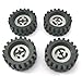 Produktbild LEGO ® - 4 Räder - mit Felgen - komplett -2346/3482 grau