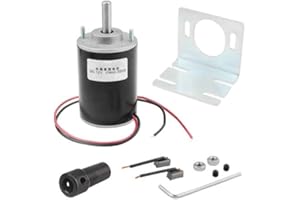 WMYCONGCONG Moteur à courant continu 12 V/24 V, moteur à aimant permanent, mini moteur à courant continu, moteur générateur DIY 30 W 3500RPM, CW/CCW, avec support de montage