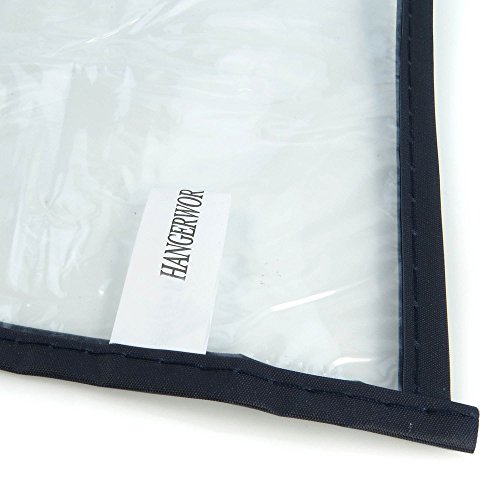6 wasserabweisende Kleidersäcke – transparent mit buntem Saum – 100cm – Hangerworld - 4