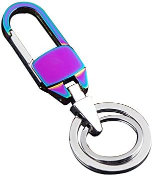 KooKen Zinc Alloy Car Keychain Ring Key Holder Keyfob As Best Gift - Rainbow