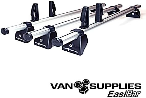 VW Caddy SWB 3x EasiBar Van Roof Bar System Rack Bars Inc Load Stops