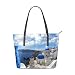 Produktbild Eslifey Santorini GreeceSantorini, Griechenland Portemonnaie PU Leder Schulter Tasche Geldbörse für Damen Mädchen Damen
