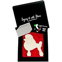 Handgemacht in Italien - Pudel aus Stein - Elegante Geschenkbox und Nachrichtenkarte/Message Card in Englisch Inbegriffen - Altes und schönes italienisches Kalkstein mit Fragmenten aus Fossil - Symbol der bedingungslosen Liebe, Hingabe, Freundschaft, Schutz und Loyalität - Haustier - Hund - einzigartiges Geschenk - Geschenke für hochzeitstag idee für frauen herren männer geschenkideen junge 2 jahre kindertag kind 1 jahr lehrer liebe lehrerin 3 8 jahre mädchen 50 60 90 geburtstag mutter