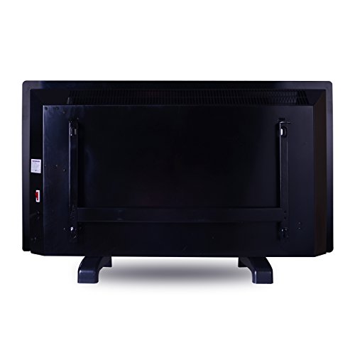 Homeleader® Glas Konvektor Heizung elektrischer mobiler Flachheizkörper 2000W Stand und Wand GH-20F schwarz - 3